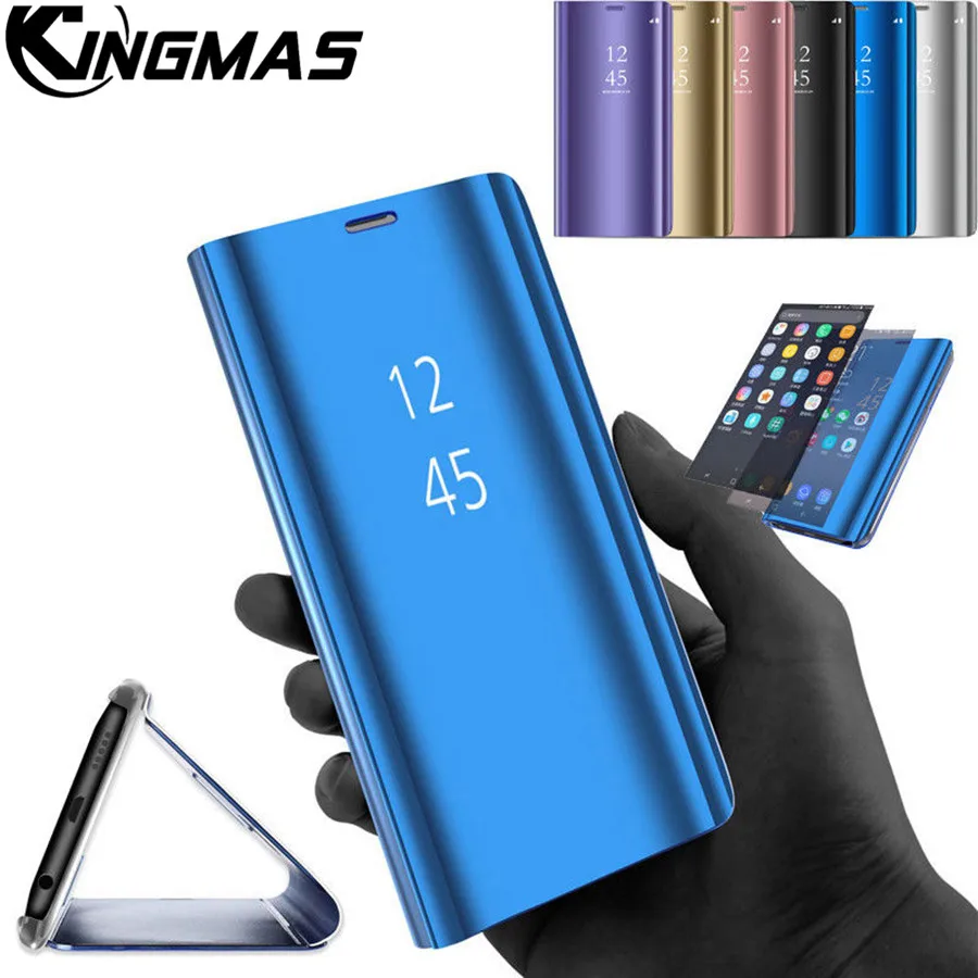 For Samsung Galaxy Note 9 Case Flip Stand Clear View Smart Mirror Cover